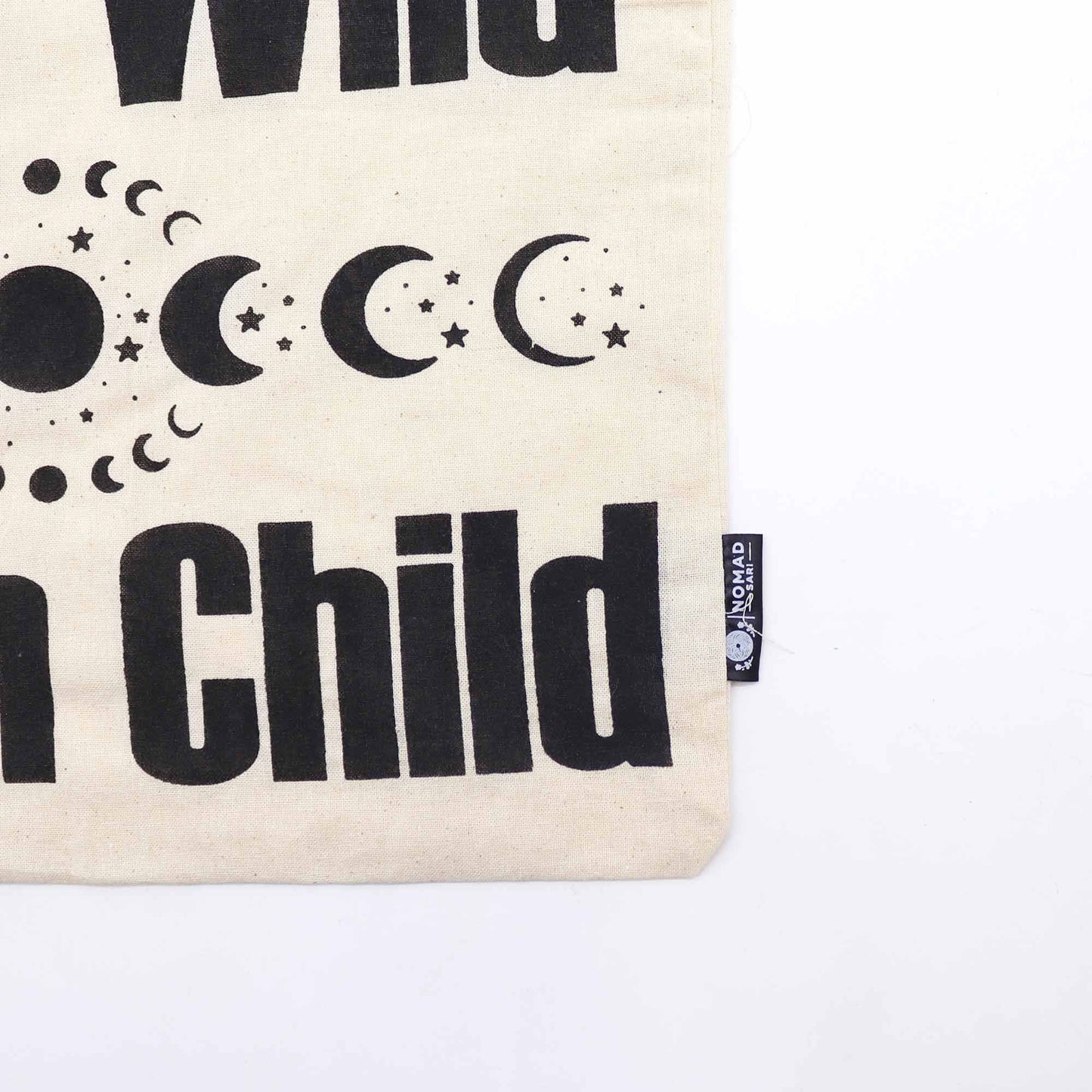 Polished Iconic Basic Tote Bag Stay Wild Moon Child Natural 4Oz featuring natural patterning and unique variations - Positive Faith Hope Love