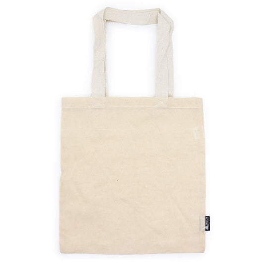 Polished Iconic Basic Tote Bag - Unprinted - Natural 4oz featuring natural patterning and unique variations - Positive Faith Hope Love