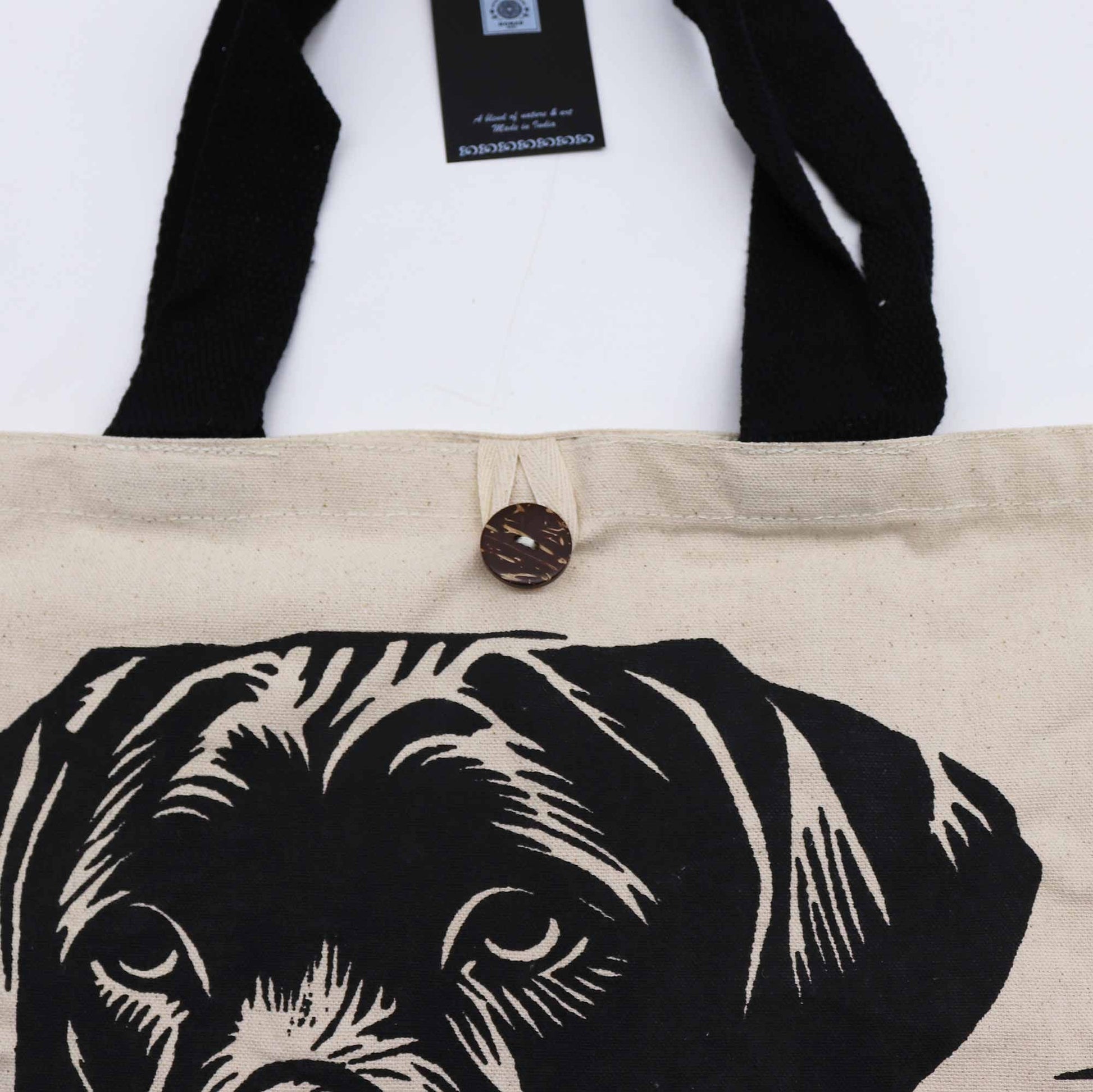 Polished Iconic Classic Tote Bag Its A Dogs Life White 10Oz 1 featuring natural patterning and unique variations - Positive Faith Hope Love