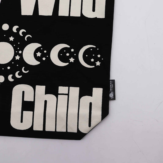 Polished Iconic Classic Tote Bag Stay Wild Mood Child Black Natural 10Oz featuring natural patterning and unique variations - Positive Faith Hope Love