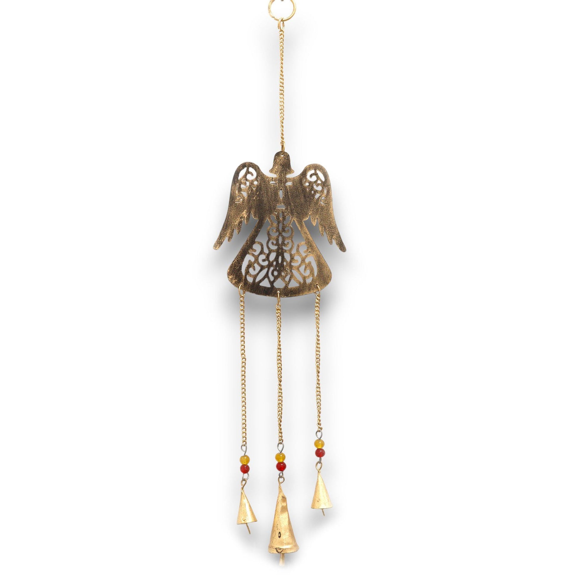 Polished Indian Chimes - Angel 3 Bells featuring natural patterning and unique variations - Positive Faith Hope Love