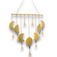 Polished Indian Chimes Brass Moon Phases Chimes featuring natural patterning and unique variations - Positive Faith Hope Love