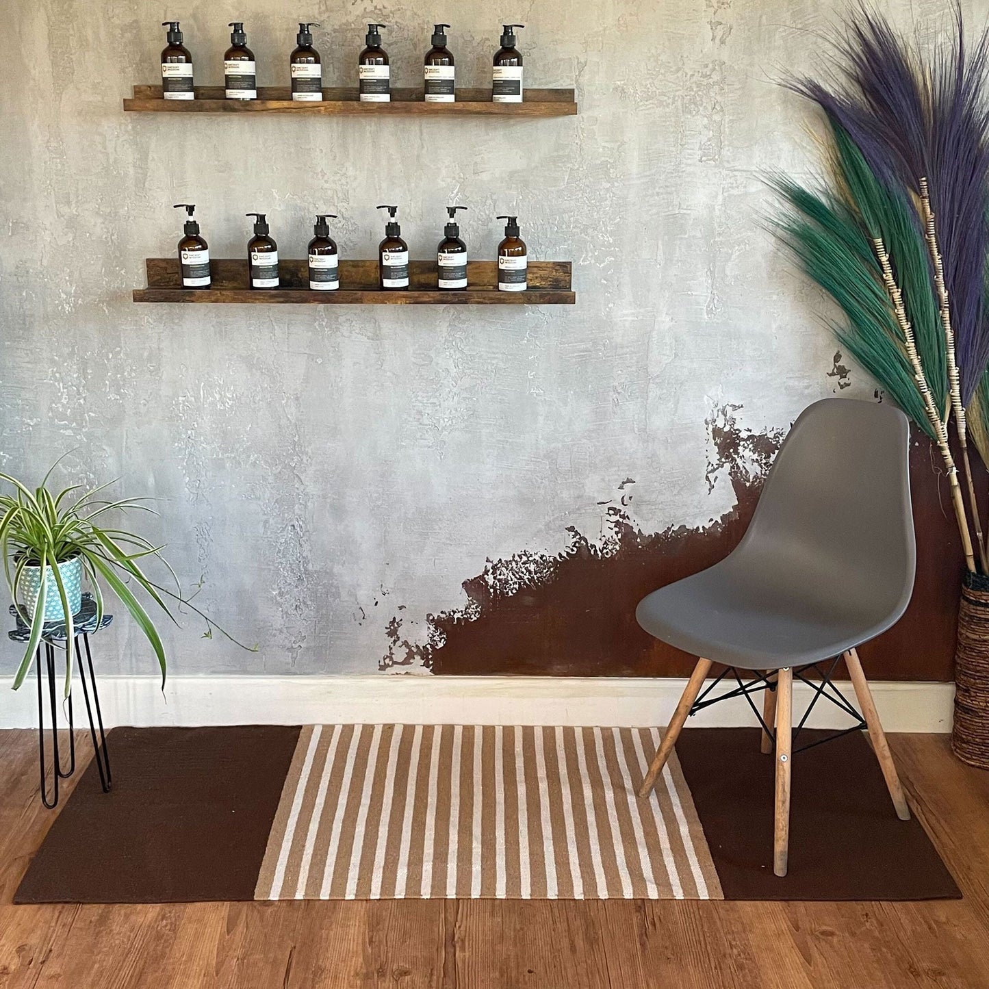 Polished Indian Cotton Rug 70X170Cm Dark Brown Beige 2 featuring natural patterning and unique variations - Positive Faith Hope Love