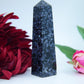 Indigo Gabbro (Mystic Merlinite) Tower — 123 mm, 230 g - Positive Faith Hope Love