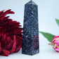 Indigo Gabbro (Mystic Merlinite) Tower — 123 mm, 230 g - Positive Faith Hope Love