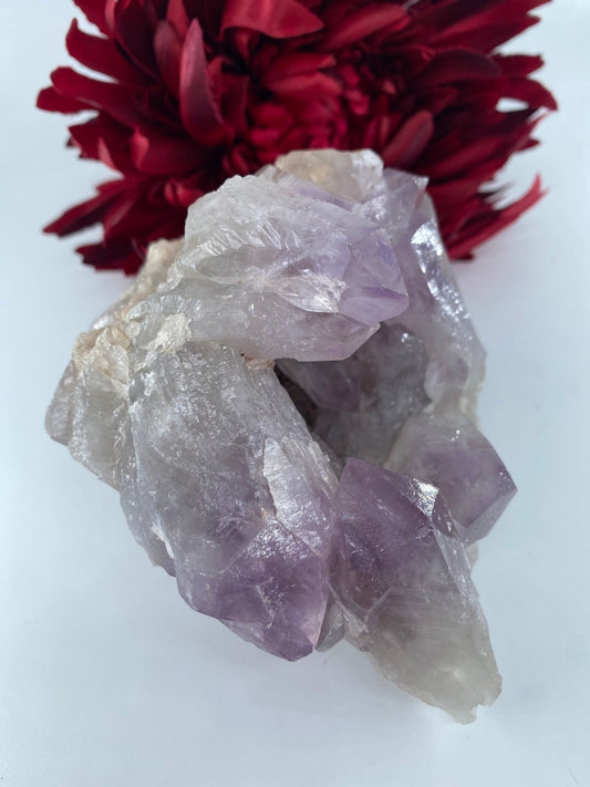 Jacaranda Natural Amethyst Crystal Cluster - Positive Faith Hope Love