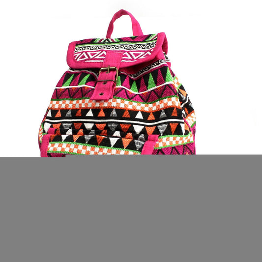 Polished Jacquard Bag - Pink Backpack featuring natural patterning and unique variations - Positive Faith Hope Love