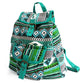 Polished Jacquard Bag - Teal Backpack featuring natural patterning and unique variations - Positive Faith Hope Love