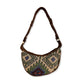 Polished Jacquard Hobo Bag Geo Geen Brown Strap featuring natural patterning and unique variations - Positive Faith Hope Love