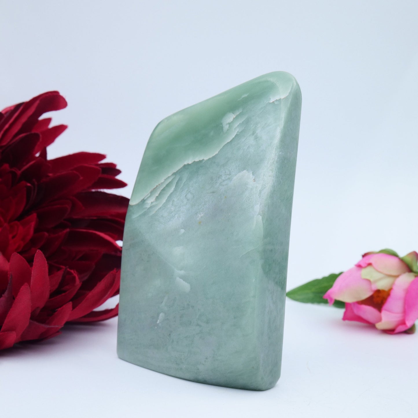 Jade Serpentine Freeform — 297 g - Positive Faith Hope Love