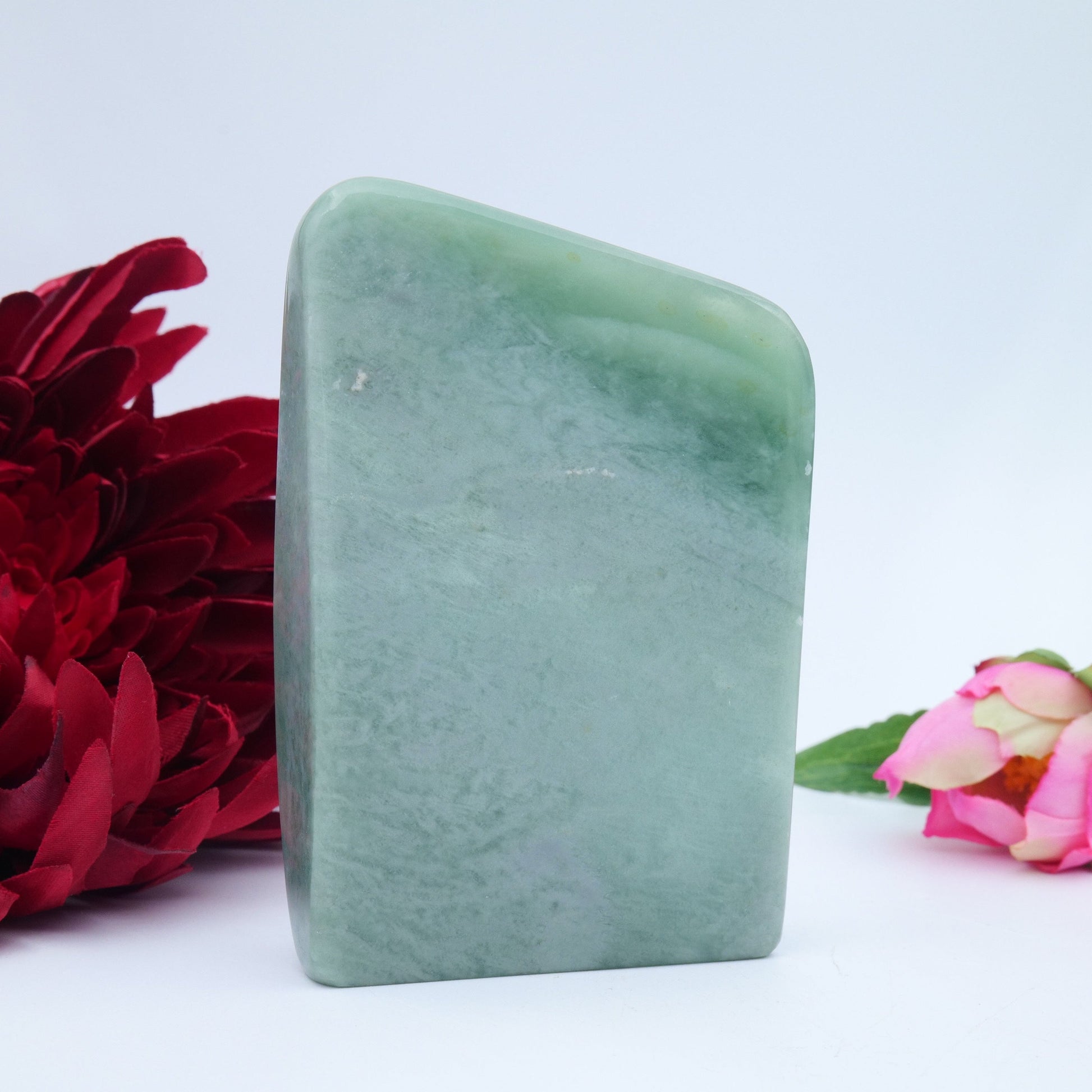 Jade Serpentine Freeform — 297 g - Positive Faith Hope Love