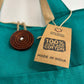 Polished Jute Cotton Reversible Big Bag Teal 1 featuring natural patterning and unique variations - Positive Faith Hope Love