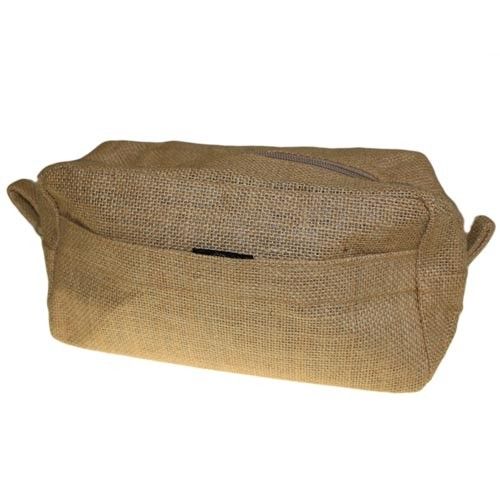 Polished Jute Toiletry Bag - Natural featuring natural patterning and unique variations - Positive Faith Hope Love