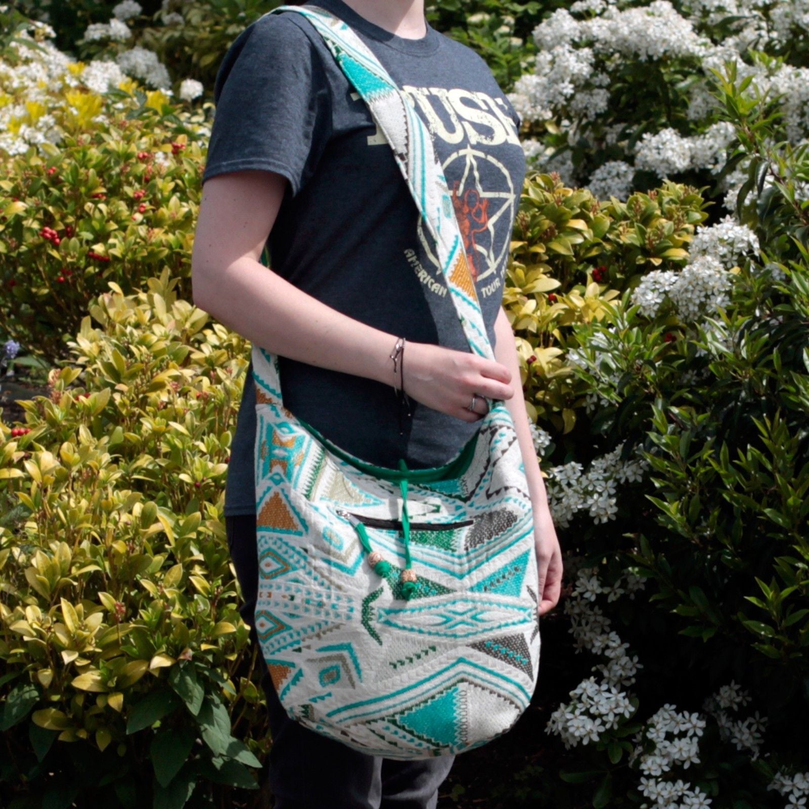 Polished Kathmandu Big Bag Midday featuring natural patterning and unique variations - Positive Faith Hope Love