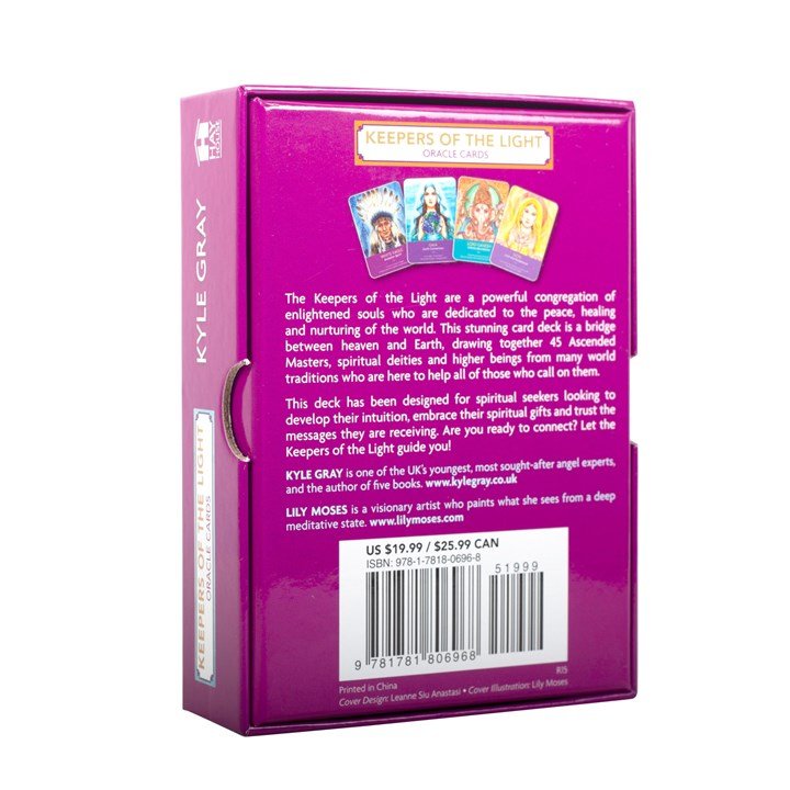 Polished Keepers Of The Light Oracle Cards featuring natural patterning and unique variations - Positive Faith Hope Love