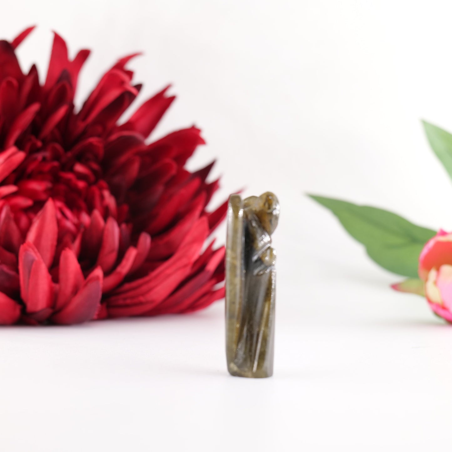 Polished Labradorite Angel 55Mm featuring blue flash and iridescent shimmer - Positive Faith Hope Love