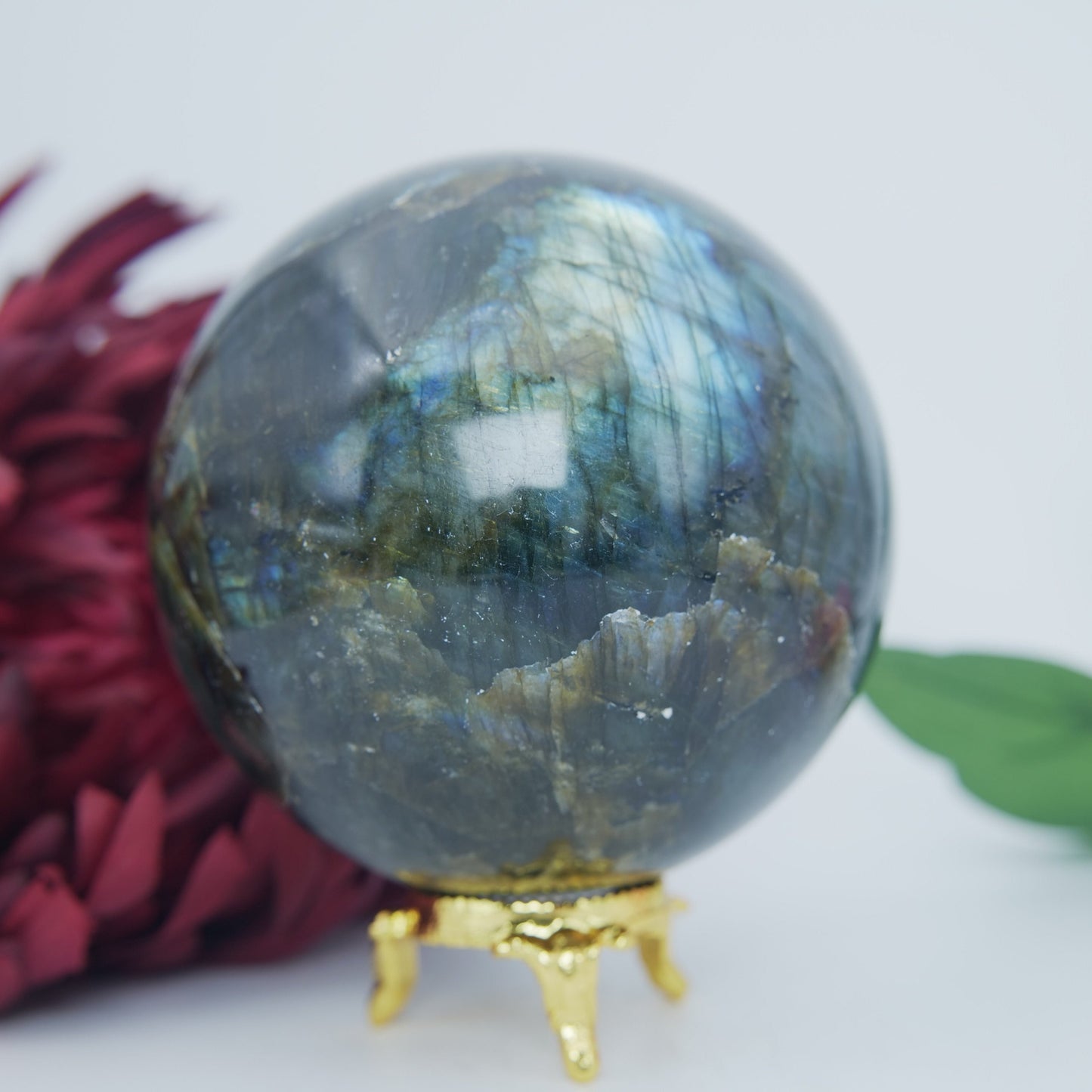 Labradorite Flashy Sphere 1017g 85mm - Positive Faith Hope Love
