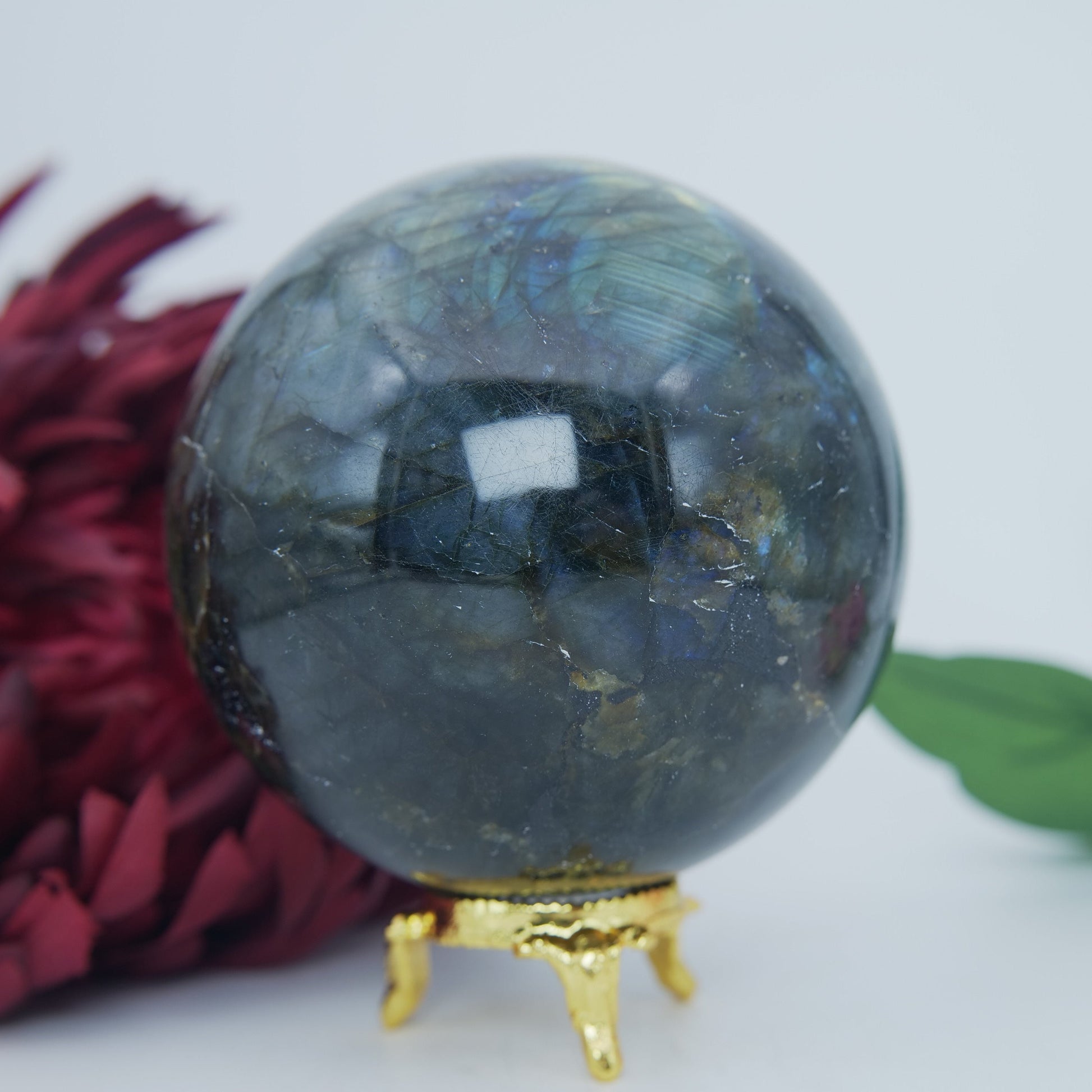 Labradorite Flashy Sphere 1017g 85mm - Positive Faith Hope Love