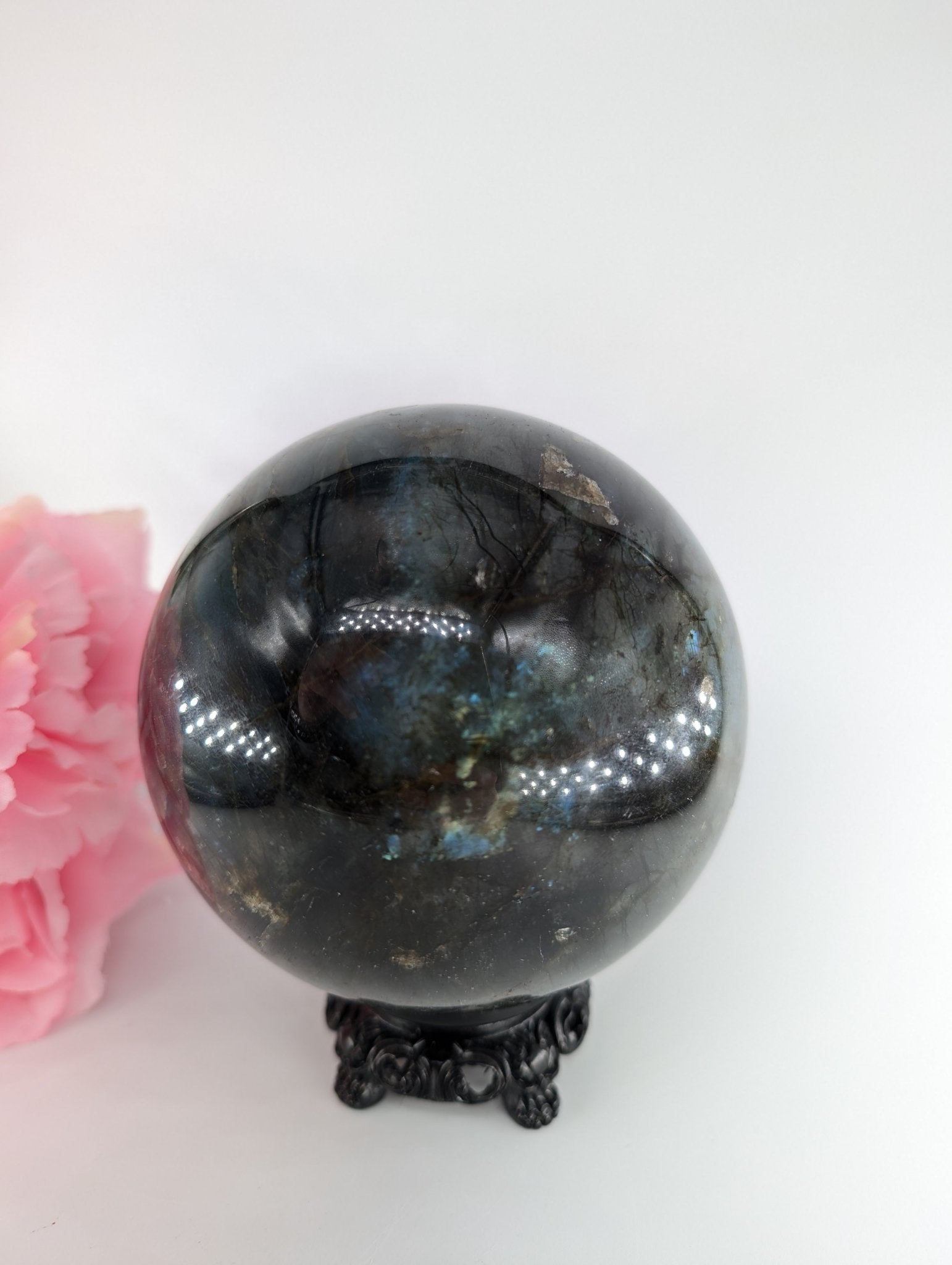 Labradorite Flashy Sphere 2035g 112mm - Positive Faith Hope Love