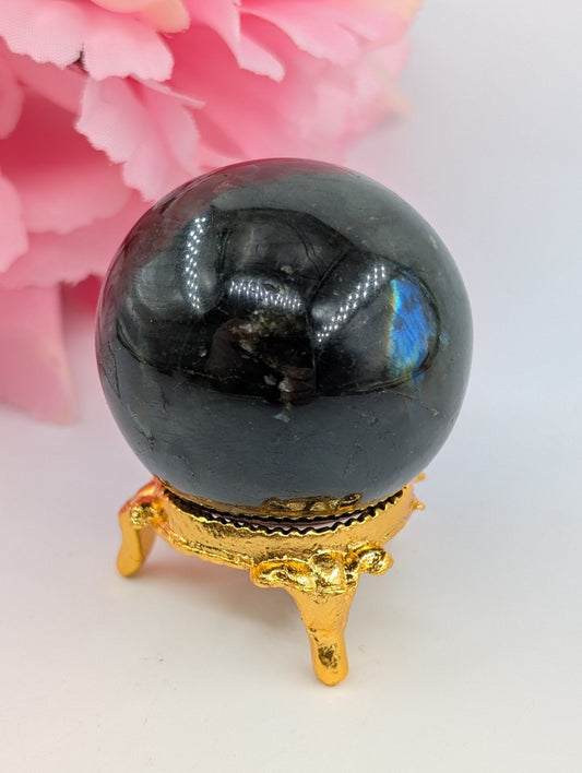 Labradorite Sphere 116g 44mm - Positive Faith Hope Love