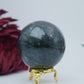 Labradorite Sphere 384 grams - Positive Faith Hope Love