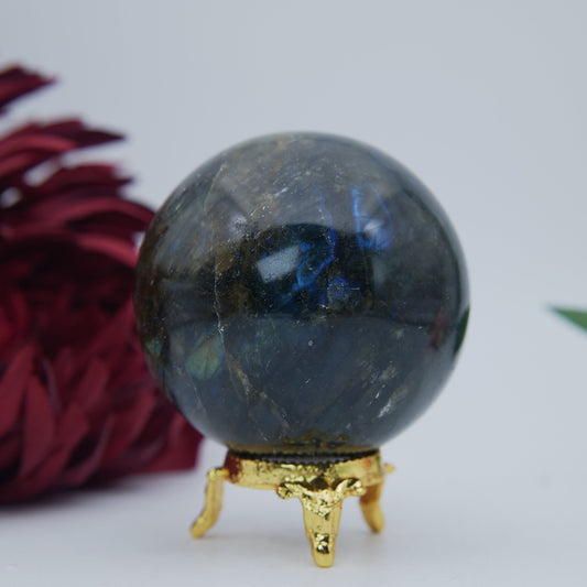 Labradorite Sphere 419g - Positive Faith Hope Love