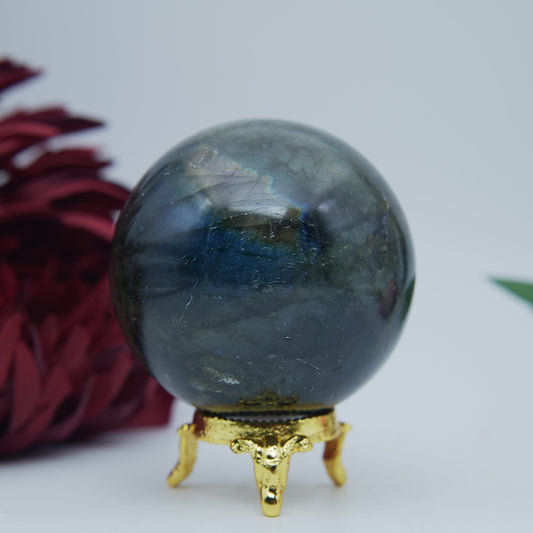 Labradorite Sphere 419g - Positive Faith Hope Love