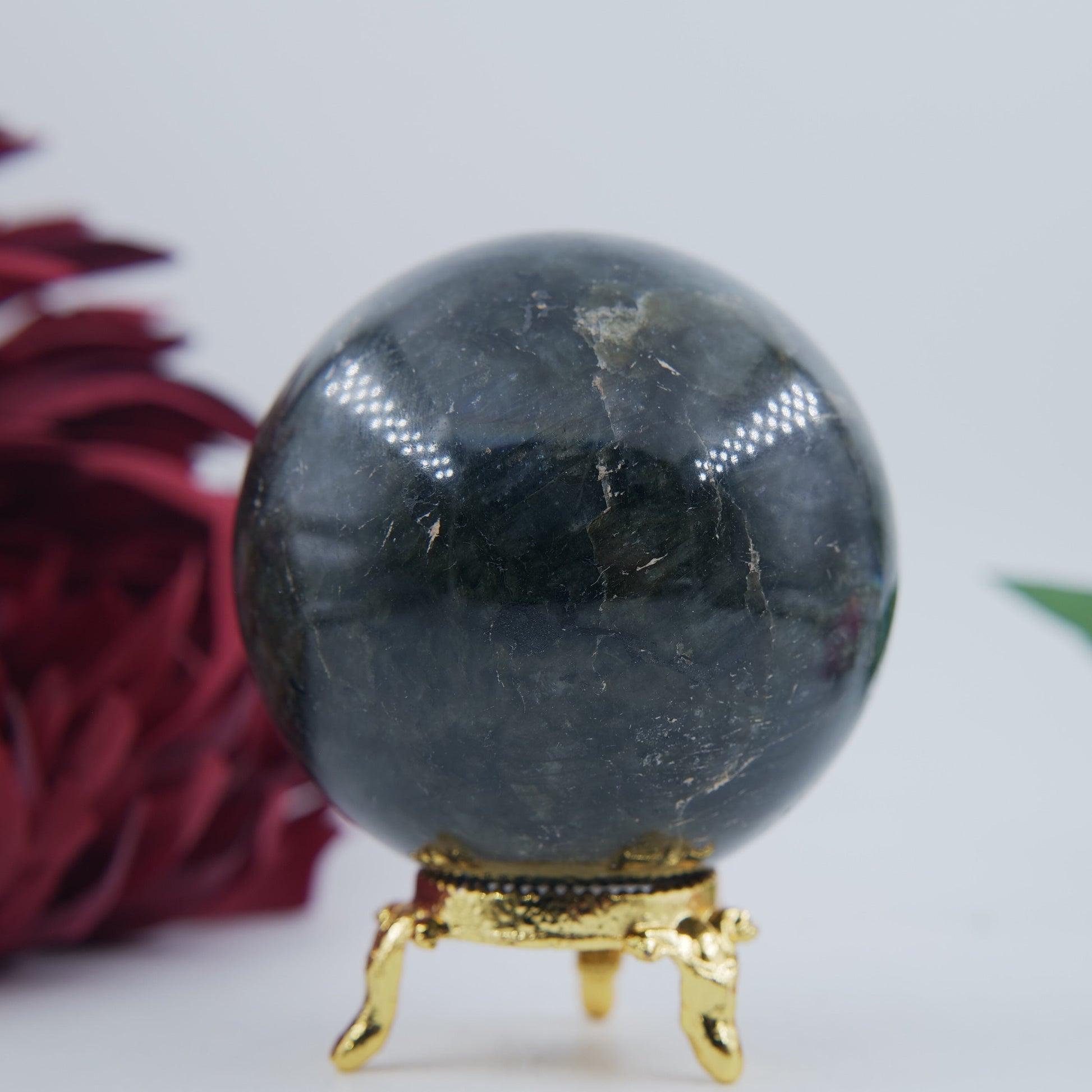 Labradorite Sphere 437 grams - Positive Faith Hope Love