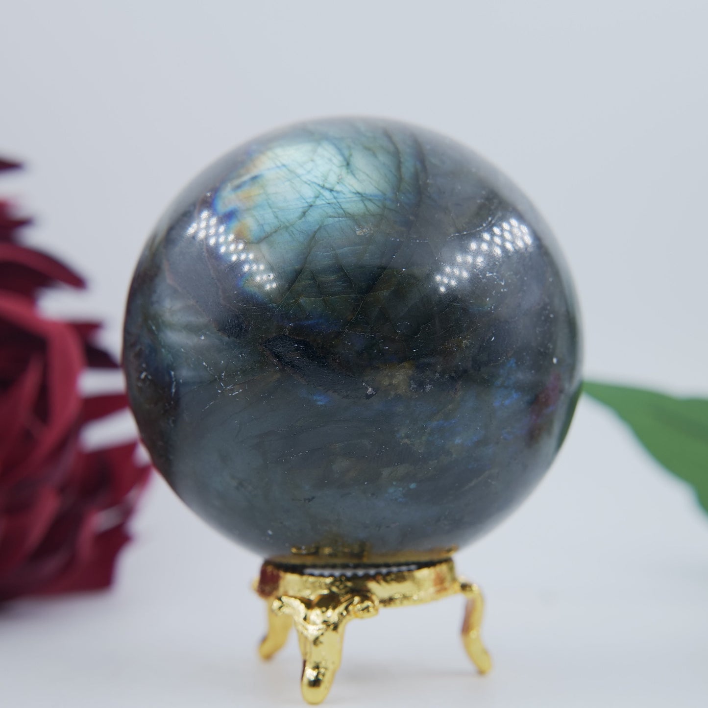 Labradorite Sphere 566g - Positive Faith Hope Love