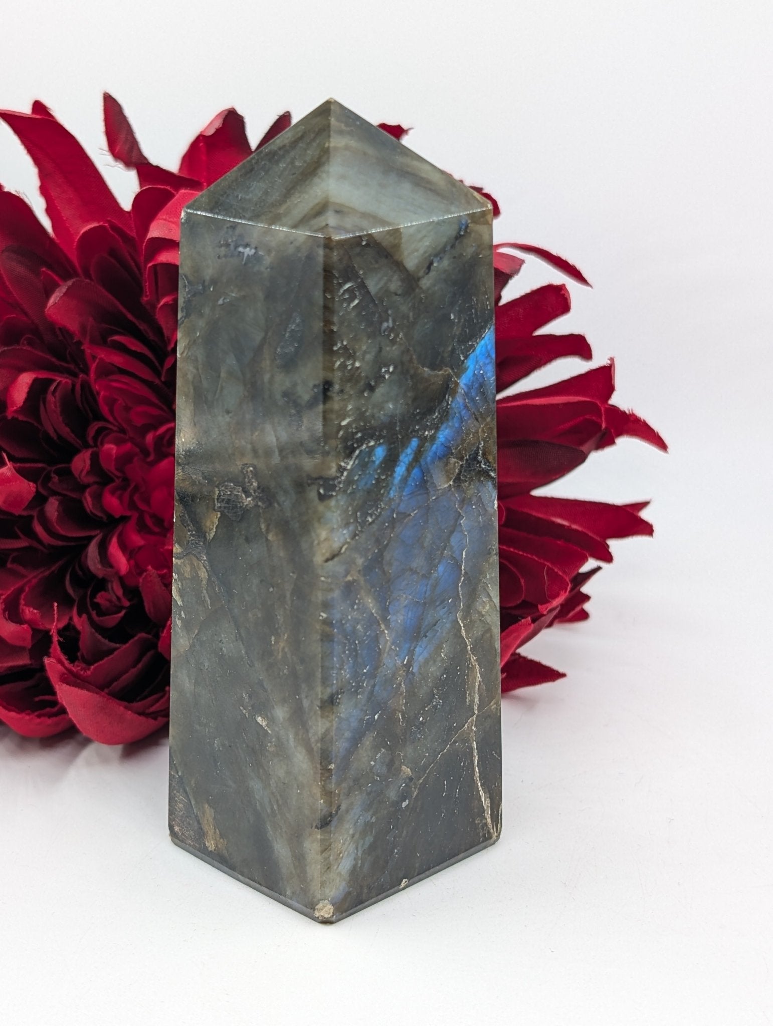 Labradorite Tower 460g - Positive Faith Hope Love