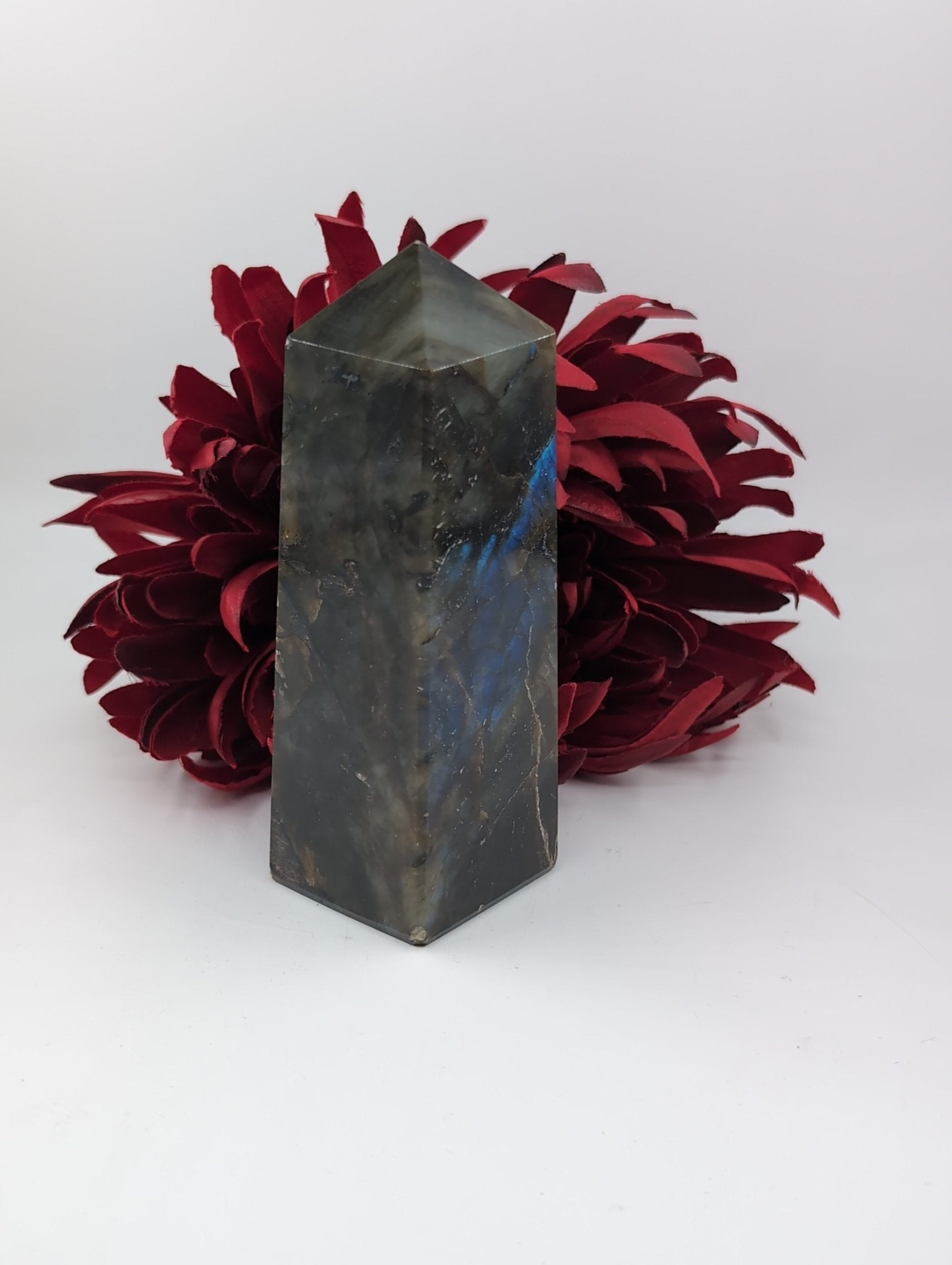 Labradorite Tower 460g - Positive Faith Hope Love