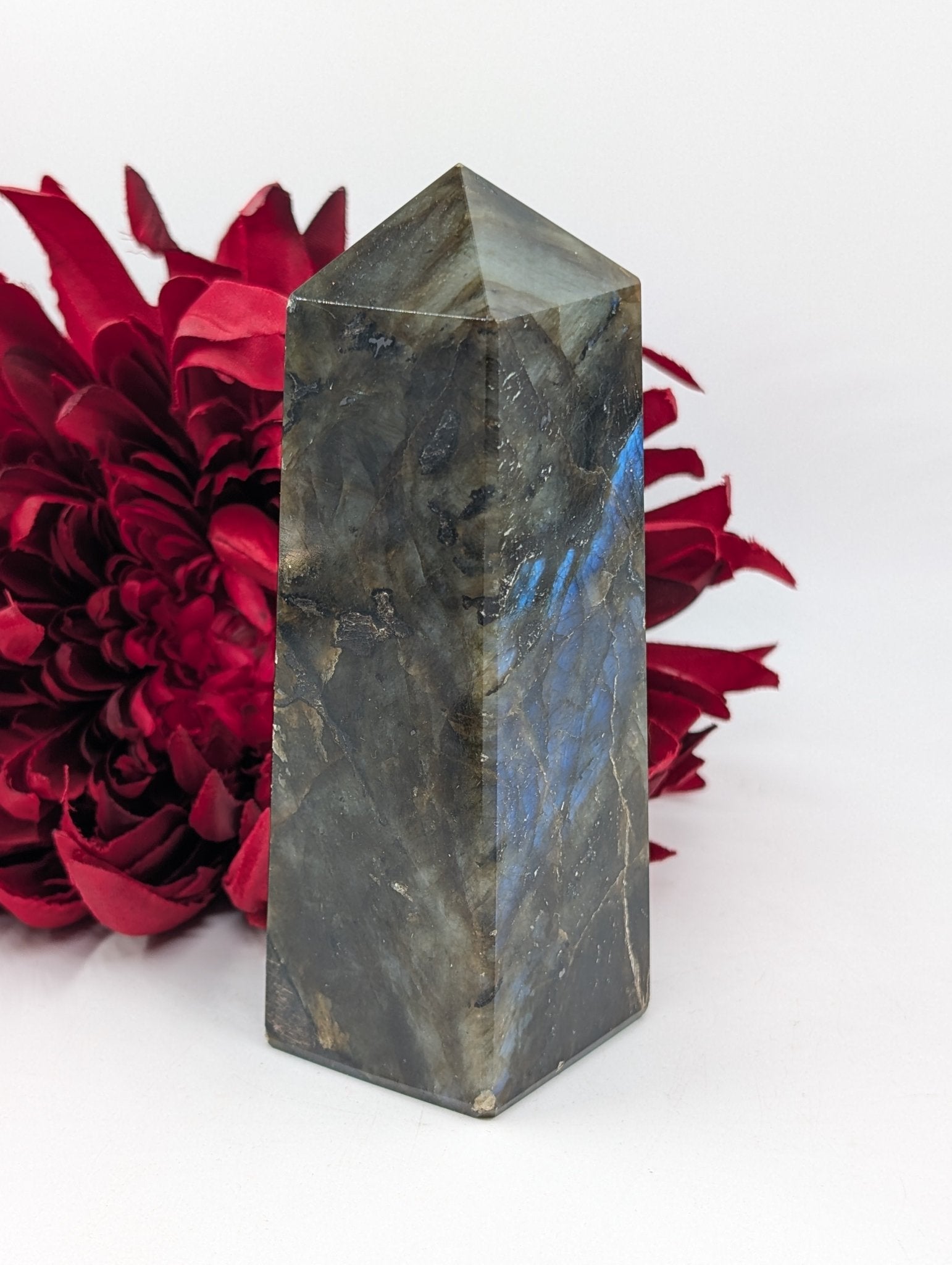 Labradorite Tower 460g - Positive Faith Hope Love