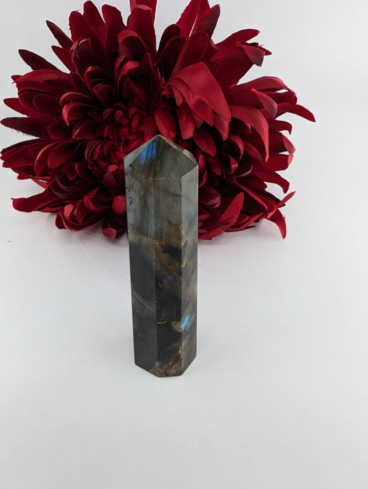 Labradorite Tower 65g - Positive Faith Hope Love