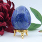 Polished Lapis Lazuli Egg 242G featuring royal blue tone with gold pyrite flecks - Positive Faith Hope Love