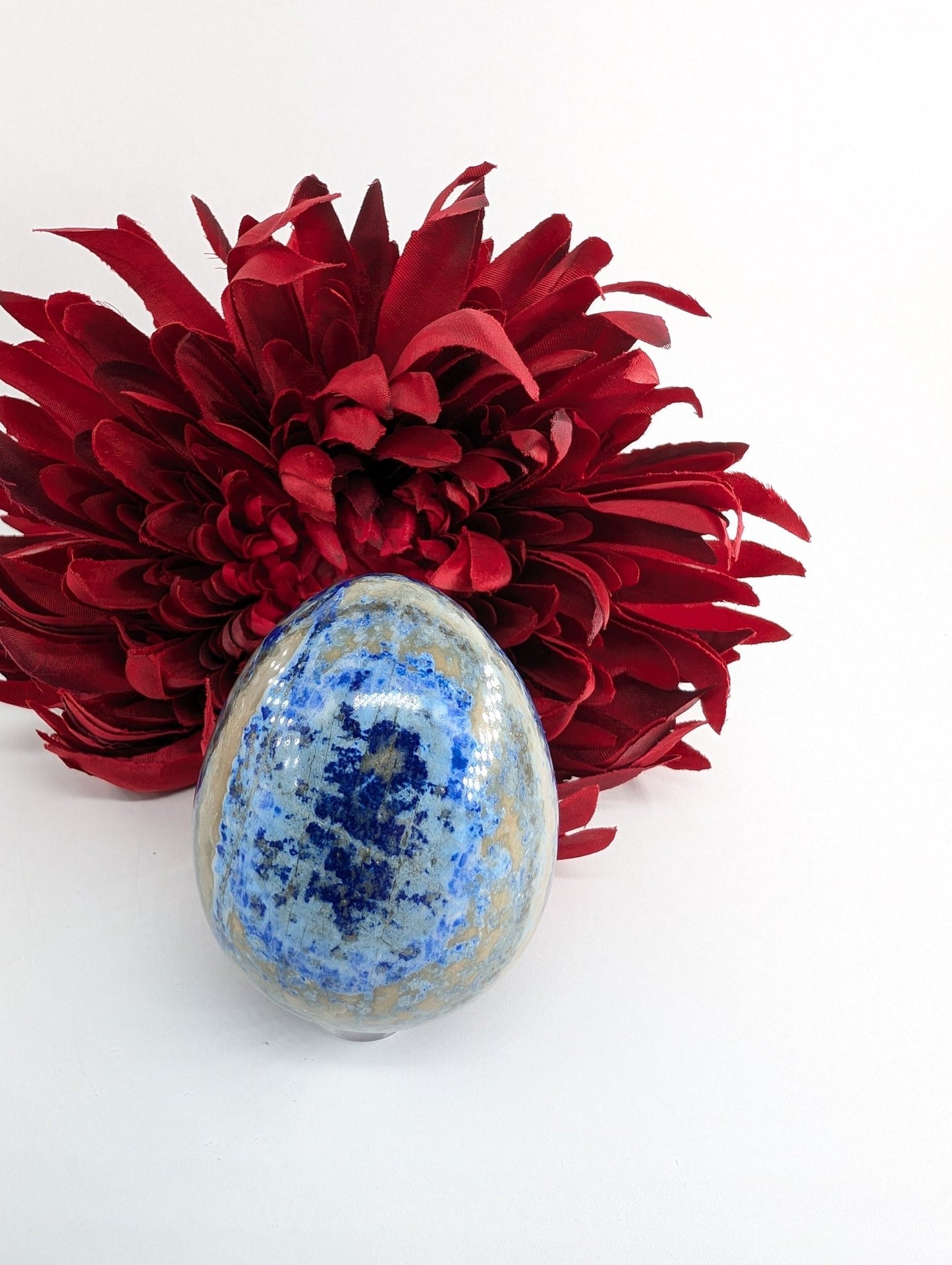 Lapis Lazuli Egg 242g - Positive Faith Hope Love