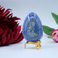 Polished Lapis Lazuli Egg 243G featuring royal blue tone with gold pyrite flecks - Positive Faith Hope Love