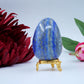 Polished Lapis Lazuli Egg 243G featuring royal blue tone with gold pyrite flecks - Positive Faith Hope Love