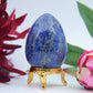 Polished Lapis Lazuli Egg 60mm 160g featuring royal blue tone with gold pyrite flecks - Positive Faith Hope Love