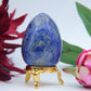 Polished Lapis Lazuli Egg 60Mm 160G featuring royal blue tone with gold pyrite flecks - Positive Faith Hope Love
