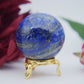 Polished Lapis Lazuli Sphere 222 grams featuring royal blue tone with gold pyrite flecks - Positive Faith Hope Love