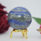 Polished Lapis Lazuli Sphere 249G 55Mm featuring royal blue tone with gold pyrite flecks - Positive Faith Hope Love
