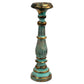 Polished Large Candle Stand - Turquois Gold featuring natural patterning and unique variations - Positive Faith Hope Love