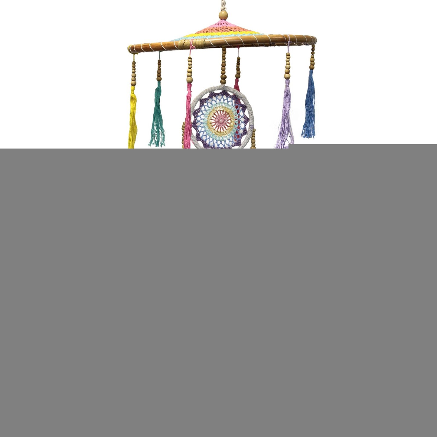 Polished Large Drama Dreancatcher Pastal Rainbow featuring natural patterning and unique variations - Positive Faith Hope Love