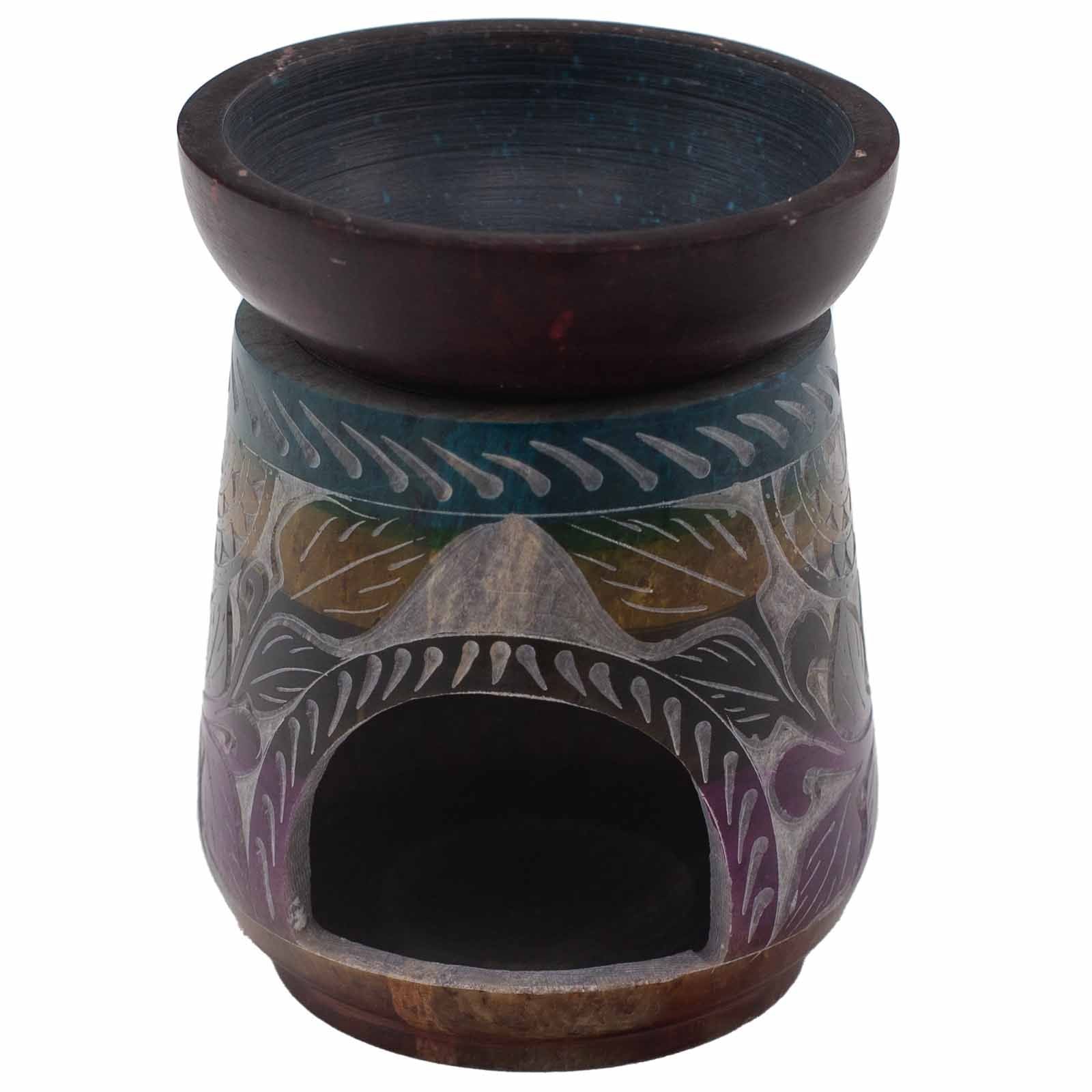 Polished Large Soapstone Oil Burner 13X10Cm Elephant Five Colours featuring natural patterning and unique variations - Positive Faith Hope Love