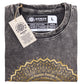 Polished Large Stone Washed T Shirt Mandala Dark Grey featuring natural patterning and unique variations - Positive Faith Hope Love