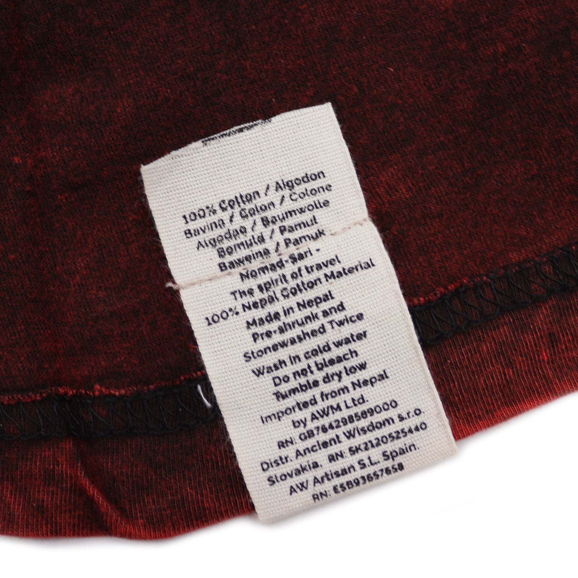 Polished Large Stone Washed T Shirt Mandala Maroon featuring natural patterning and unique variations - Positive Faith Hope Love