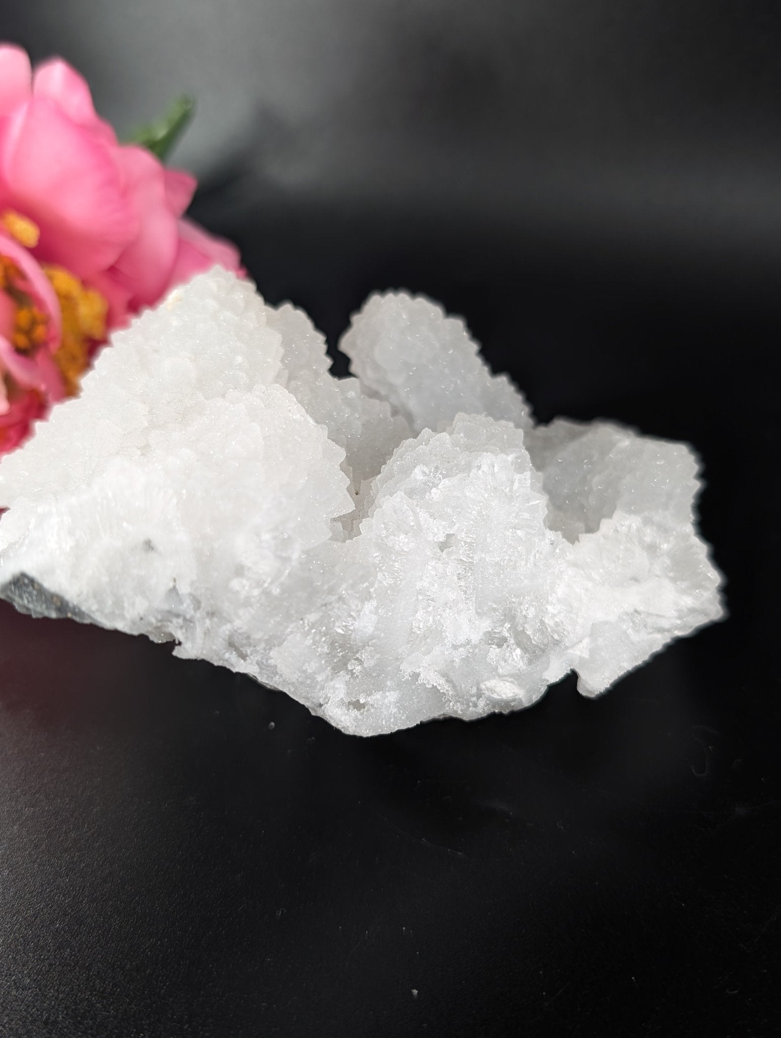 Large Sugar Quartz Cluster 485g - Positive Faith Hope Love