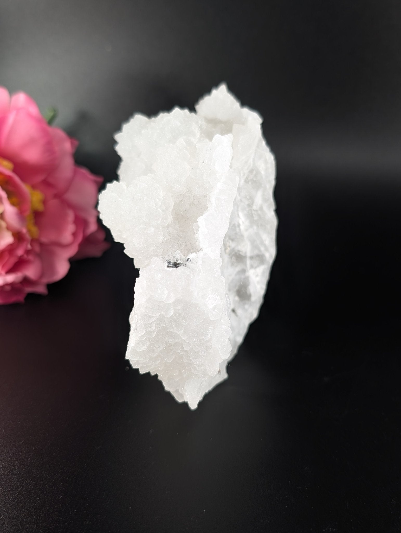 Large Sugar Quartz Cluster 485g - Positive Faith Hope Love