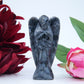 Polished Larvikite Angel 80mm featuring natural patterning and unique variations - Positive Faith Hope Love