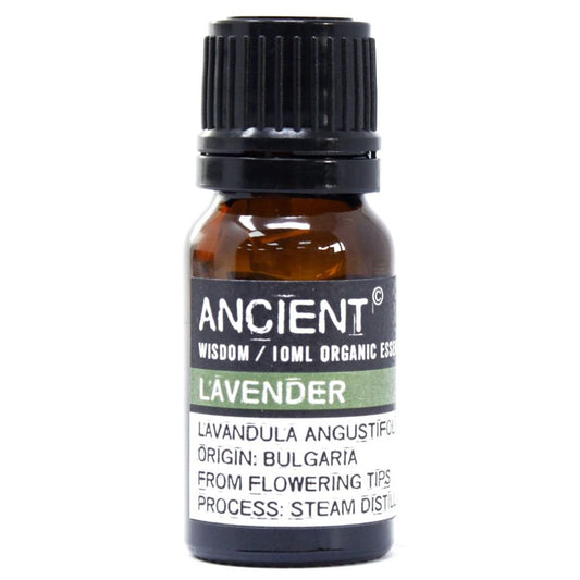 Polished Lavender Organic Essential Oil 10ml featuring natural patterning and unique variations - Positive Faith Hope Love